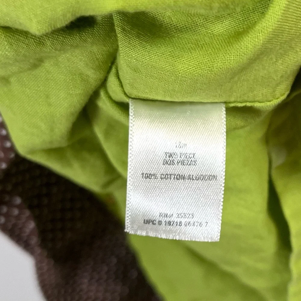 Vintage Kids Carters‎ Baby 18m Green Brown floral sundress polka dot trim